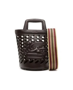 Etro Coffa Bucket Bag In Dark Brown