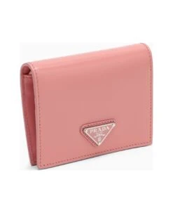 Prada Petal Brushed Leather Bi-fold Wallet