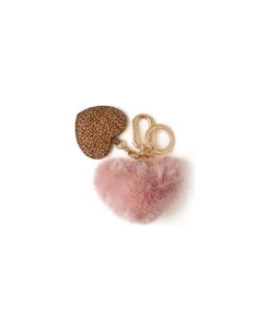 Borbonese Faux-fur Heart Keychain