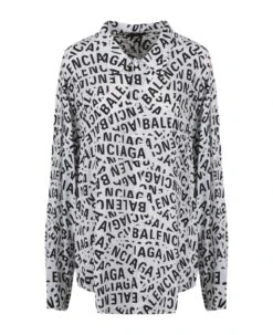 Balenciaga Logo Strips Minimal Shirt