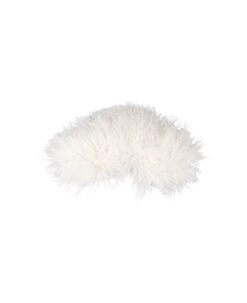 White Shearling Wide Collar