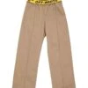 Off-White Beige Trousers Boy