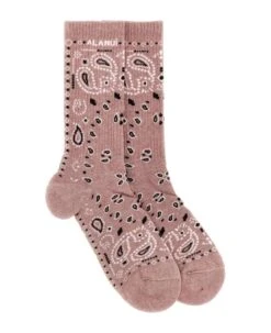 Alanui Bandana Jacquard Ribbed Ankle Socks