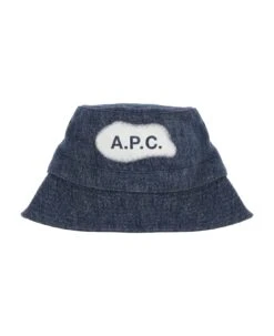A.P.C. Denim Bucket Hat With Logo