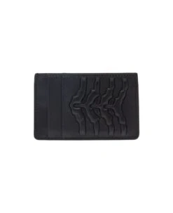 Alexander McQueen Black Card-holder With Embossed Motif In Leather Man