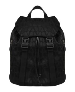 Valentino Garavani Black Iconographe Nylon Backpack