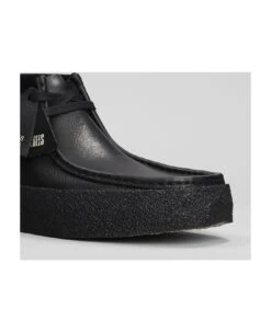 Clarks Wallabee Cup Lace Up Shoes In Black Leather -Italist Store c663ddd4bb8ae9e418680732f9e0ce83