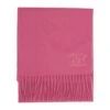 Max Mara Logo Embroidered Fringed Knitted Scarf