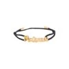 Alexander Mcqueen Woman's Black Graffiti Brass Bracelet With Logo