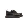Alexander McQueen Black Lace-up Shoe With Chunky Platform In Smooth Leather Man