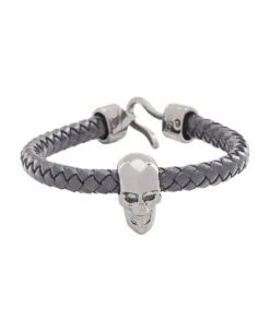 Alexander McQueen Skull Leather Bracelet