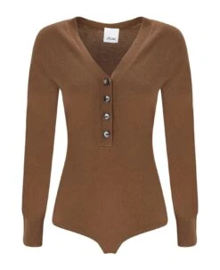 ALLUDE Serafino Bodysuit Top