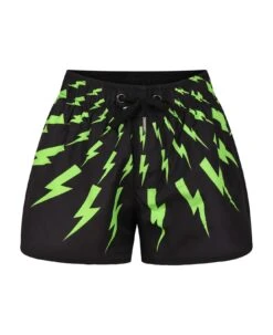 Neil Barrett Black Swim Boxer For Boy With Iconic Lightning Bolts