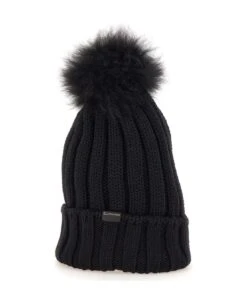 Woolrich "beanie Cashmere Pom Pom" Wool Cap