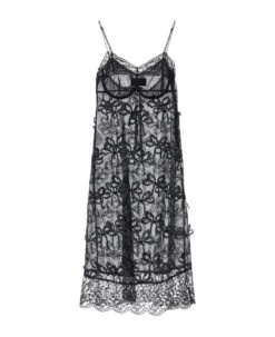 Simone Rocha Embroidered Tulle Slip Dress