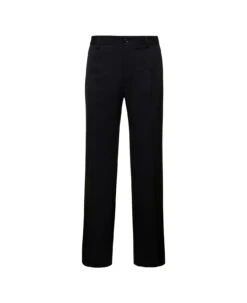 Dolce & Gabbana Black Straight Pants With Welt Pockets In Wool Woman