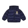MOSCHINO Blue Jacket For Baby Boy With Teddy Bear And Logo