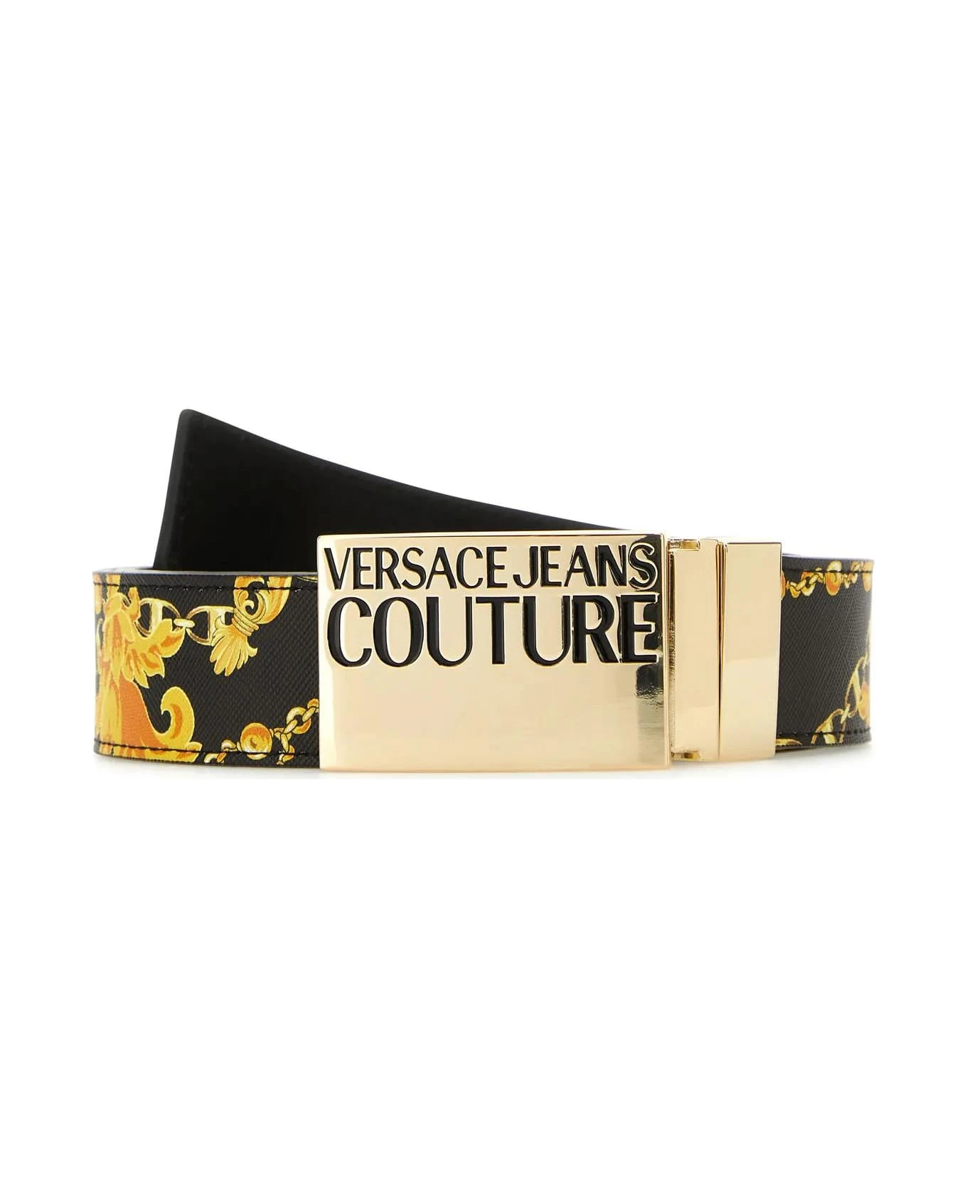 Printed Synthetic Leather Belt Versace Jeans Couture 1 Printed Synthetic Leather Belt Versace Jeans Couture