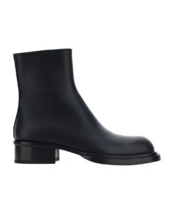 Alexander McQueen Cuban Stack Ankle Boots