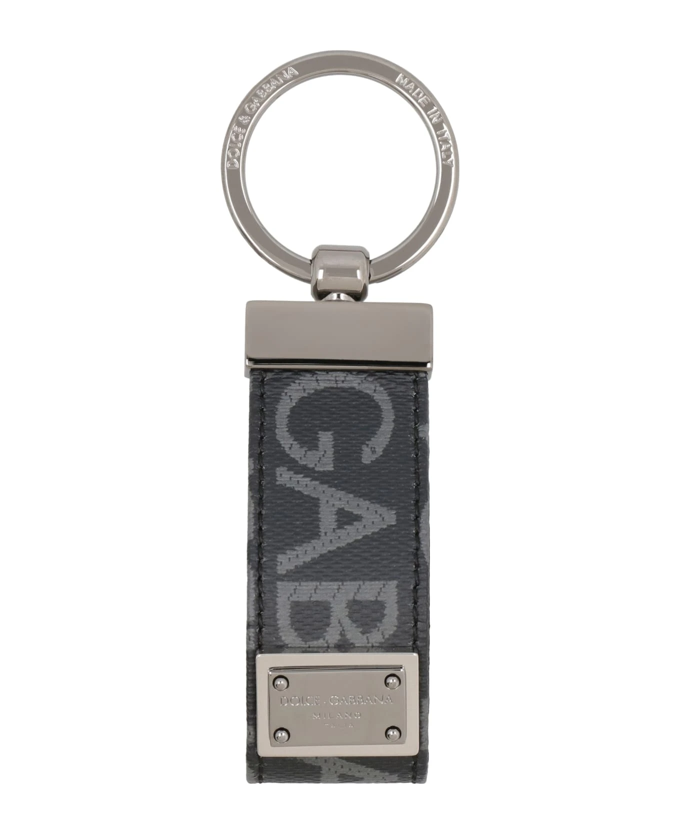 Dolce & Gabbana Fabric Key Ring With Logo 2 Dolce & Gabbana Fabric Key Ring With Logo - Image 2
