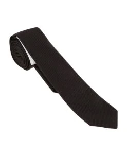Alexander McQueen Tie Jet Feather Embrodery