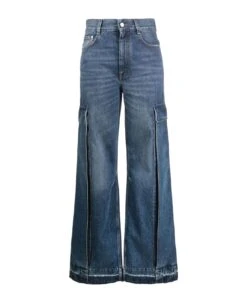 STELLA MCCARTNEY Dark Blue Vintage Cargo Flare Jeans