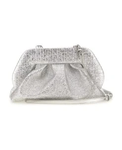 THEMOIRè "tia Crumpled" Leather Vegan Clutch Bag
