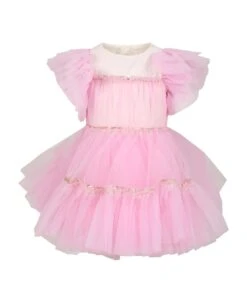 Billieblush Pink Tulle Dress For Girl