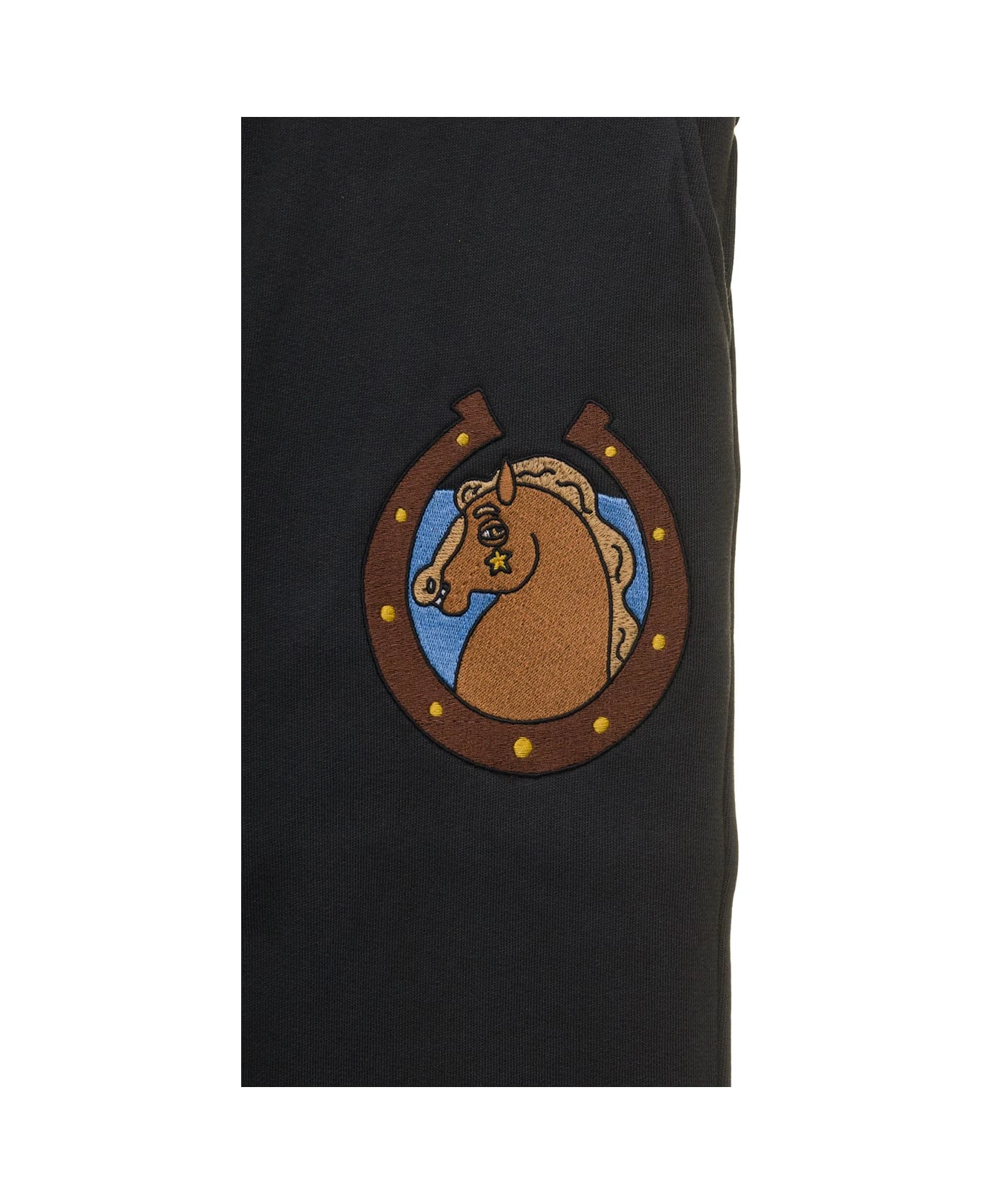 Mini Rodini Black Sports Suit In Organic Cotton With Logo Print On The Leg 3 Mini Rodini Black Sports Suit In Organic Cotton With Logo Print On The Leg - Image 3