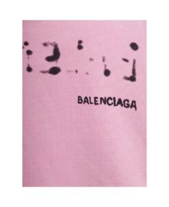 Balenciaga Pink 'hand Drawn' Short-sleeved T-.shirt In Vintrage Jersey Cotton Girl -Italist Store dc039e6b7739bc4734fdf2aa8f87d989