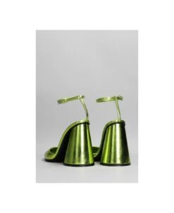 Luz Sandals In Green Leather -Italist Store ddf5346d795cd9a23741ea78c87d1742