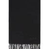 A.P.C. Ambroise Brodé Wool Scarf With Fringes