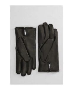 Y-3 Gloves In Black Leather -Italist Store de134daac277e3c59fbd01049897f665