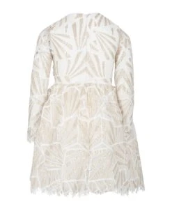 Ivory Dress For Girl With Ruffle -Italist Store e0adaaa08b9b80309b77cbbe56004616