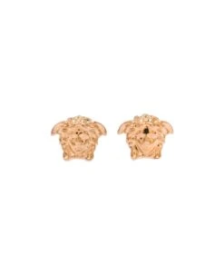 Versace Medusa Head Earrings In Gold-tone Brass Man