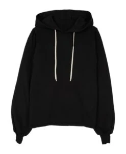 Cape Sleeve Jumbo Hoodie Black Cotton Oversized Hoodie - Cape Sleeve Jumbo Hoodie