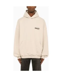 Balenciaga Political Campaign Beige Hoodie