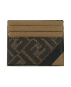FENDI Printed Fabric Diagonal Card Holder
