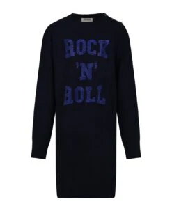 Zadig & Voltaire Blue Dress Fro Girl With Writing