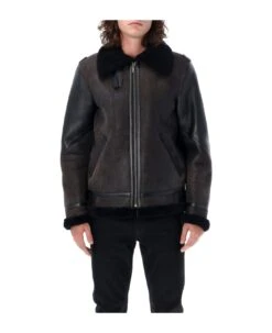 Golden Goose Shearling And Leather Jacket