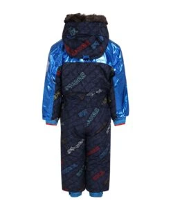 Blue Snow Suit For Boy With Logos -Italist Store ed32d266d3c51f125c774751faf94385