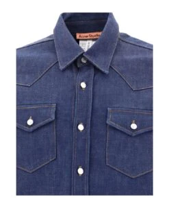 Acne Studios Denim Collared Button-up Shirt -Italist Store ed589bf92f4dd270322a972f16f5d05a