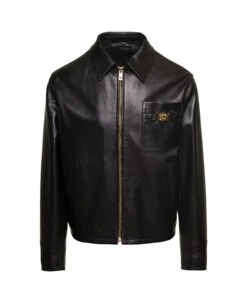 Versace Blouson Leather Solid Leather + Embrodiery Inside
