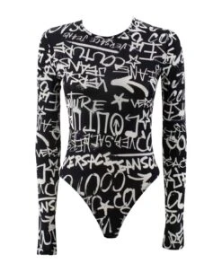Versace Jeans Couture Graffiti-print Jersey Bodysuit