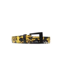 Versace Baroque-printed Textured Finish Buckle Belt