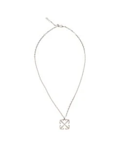 Off-White Arrow Pendant Necklace Silver No Color