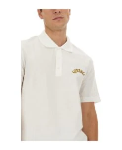Versace Polo With Logo Embroidery -Italist Store f0362bbb33967a19068a4ff9fa4c3a47