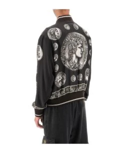 Dolce & Gabbana Silk Bomber Jacket With Monete Pattern -Italist Store f1aaf867000001a7a5bb03a7a0ff2942