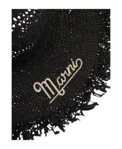 Marni Raffia Hat With Logo -Italist Store f4c7ae7c7ae40615660468a1b1f827eb