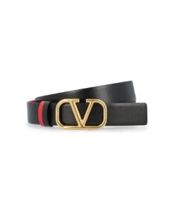 Valentino Garavani Vlogo Signature Buckled Reversible Belt